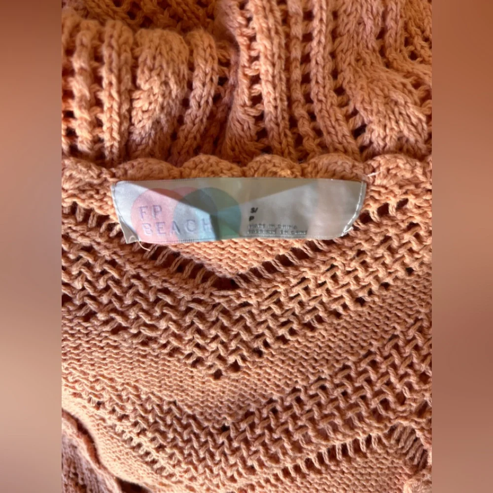 Women's free people beach cover chrochet sweater dress Santorini  S/P